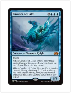 1x Cavalier of Gales, Foundations Jumpstart, Magic MTG NM - Image 1