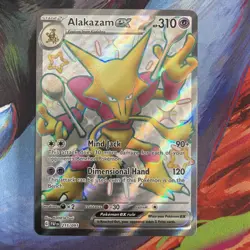 Pokemon TCG Alakazam EX 215/091 PAF EN Full Art Holo Psychic Near Mint Paldean - Image 1
