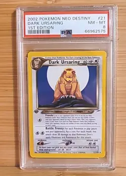 Dark Ursaring Pokemon TCG Neo Destiny 1st Edition - PSA 8 - Image 1