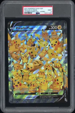 2021 Pokemon Celebrations Collection SWSH Pikachu V-Union Jumbo Promo PSA 9 - Image 1