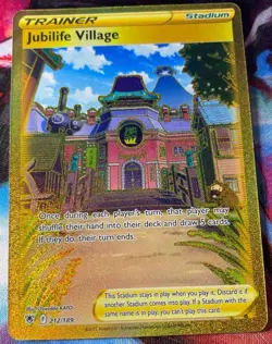 2022 Sword & Shield Astral Radiance Jubilife Village #212/189 Secret Rare - Image 1