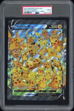 2021 Pokemon Celebrations Collection SWSH Pikachu V-Union Jumbo Promo PSA 9 - Image 1
