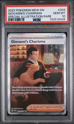 PSA 10 Giovanni's Charisma SIR 204/165 Pokemon Scarlet & Violet 151 - Image 1