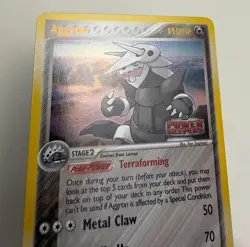 2007 POKEMON EX POWER KEEPERS AGGRON 1/108 STAMPED REVERSE HOLO RARE LP-M+ - Image 4