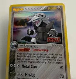 2007 POKEMON EX POWER KEEPERS AGGRON 1/108 STAMPED REVERSE HOLO RARE LP-M+ - Image 5
