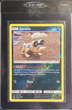 Sandile Reverse Holo Common 113/214 Pokemon TCG S&M Unbroken Bonds Yuka Morii NM - Image 4