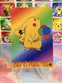 Pokemon Pikachu Vintage Pocket Monsters Vending HOLO Prism Sticker 1998 bandai - Image 5