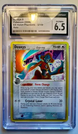 CGC-Graded TCG Pokemon Deoxys Delta EX Holon Phantoms Holo - Image 1