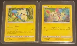 Minum And Plusle Pokemon Card Lot Of 2 - Image 1