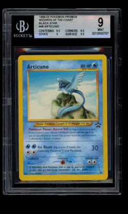 2002 WOTC POKEMON LEAGUE ARTICUNO #48 BLACK STAR PROMO BGS 9 MINT C - Image 1