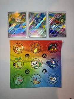 Pokemon TCG First Partner Illustration Collection Series 1 Alola Gen 7 Starters - Image 1