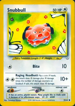 SNUBBULL 55/64 COMMON NEO REVELATION POKEMON UNLIMITED MP - Image 1