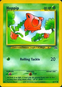 HOPPIP 55/75 COMMON NEO DISCOVERY POKEMON UNLIMITED MP - Image 1