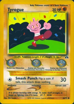 TYROGUE 66/75 COMMON NEO DISCOVERY POKEMON MP - Image 1