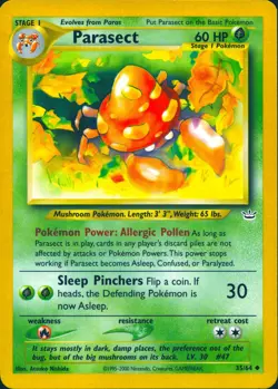 PARASECT 35/64 UNCOMMON NEO REVELATION POKEMON UNLIMITED MP - Image 1