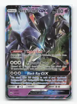 Pokemon TCG - Necrozma GX 63/147 Near Mint Holo GX Rare Burning Shadows - Image 1