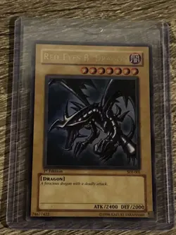 Yugioh Red-Eyes Black Dragon SDJ-001 1st Edition Holo Rare Yu-Gi-Oh! - Image 1