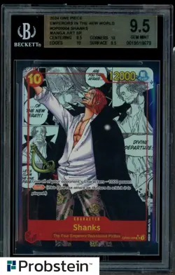 One Piece Shanks OP09-004 Manga Alt Art Emperors in the New World EN BGS 9.5 - Image 1