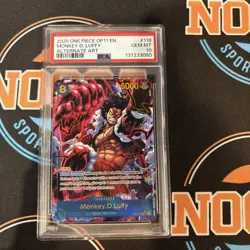 2025 One Piece OP11 EN Monkey D. Luffy Alternate Art PSA 10 - Image 1