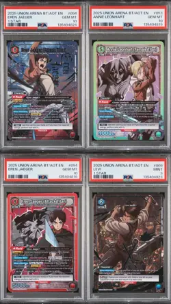 2025 Union Arena Attack on Titan PSA Graded Cards Levi Mikasa Eren Armin Choose - Image 1