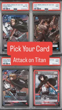 2025 Union Arena Attack on Titan PSA Graded Cards Levi Mikasa Eren Armin Choose - Image 2