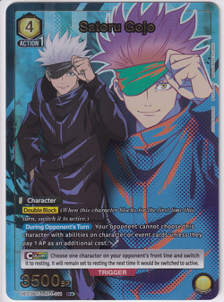 Union Arena Jujutsu Kaisen Satoru Gojo R Holo Rare JJK-1-011 Yellow Bandai - Image 1