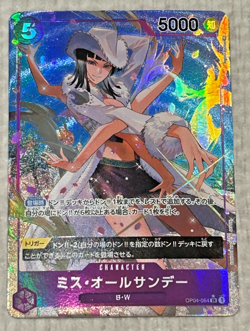 One Piece Card Game Miss All Sunday OP04-064 SR Black White 5000 Power Japanese - Image 1