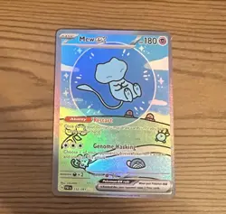 Bubble Mew Shiny Holo Collectible Display Custom Fan Art Card - Image 1