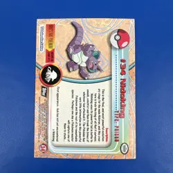 Nidoking #34 Silver Flames Black Logo Topps Holo Foil TV Animation Pokemon Card - Image 2