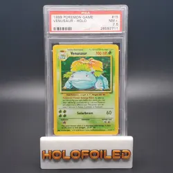 Venusaur - 15/102 - Base Set - Pokemon Card - PSA 7.5 NM+ - Image 1