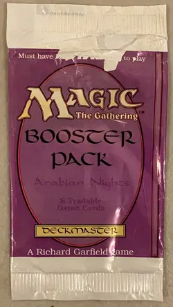 1993 WOTC MAGIC THE GATHERING MTG ARABIAN NIGHTS 8 CARD BOOSTER PACK WRAPPER - Image 1