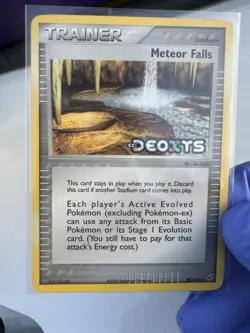 Meteor Falls 89/107 2005 EX Deoxys Pokemon Card TCG Reverse Holo Stamped - LP - Image 1