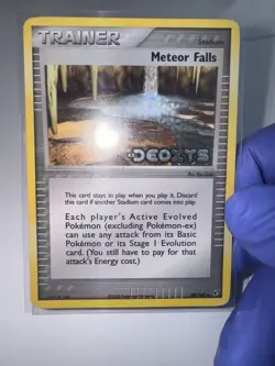 Meteor Falls 89/107 2005 EX Deoxys Pokemon Card TCG Reverse Holo Stamped - LP - Image 2