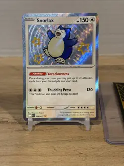 Pokemon Snorlax Baby Shiny Holo Card Paldean Fates 202/091 - Image 2