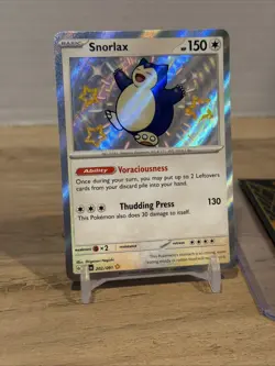 Pokemon Snorlax Baby Shiny Holo Card Paldean Fates 202/091 - Image 3