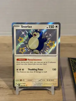 Pokemon Snorlax Baby Shiny Holo Card Paldean Fates 202/091 - Image 4