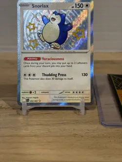 Pokemon Snorlax Baby Shiny Holo Card Paldean Fates 202/091 - Image 5