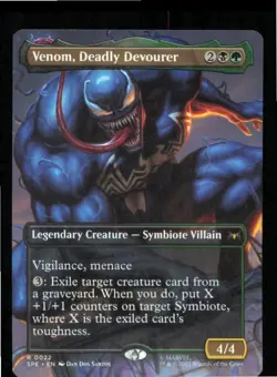 Venom, Deadly Devourer Borderless 22 Marvel's Spider-Man: Eternal-Legal MTG NM - Image 1