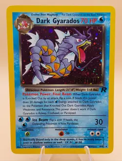 Dark Gyarados (Prerelease) Holo Rare Team Rocket 8/82 Pokemon Card - WOTC 1999 - Image 1