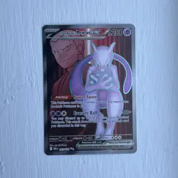 Pokemon TCG Team Rockets Mewtwo EX 213/182 Destined Rivals Mint Condition - Image 1