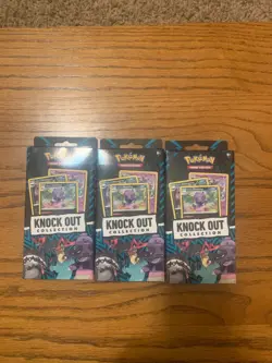 3X pokemon knockout collection + bonus booster pack - Image 1