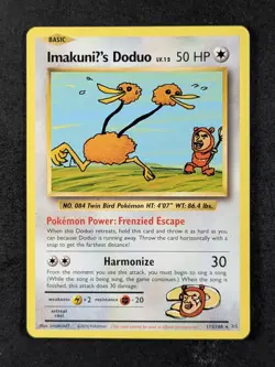 2016 Pokemon IMAKUNIU'S DODUO #112/108 XY Evolutions Secret Rare - Image 1
