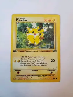 Pikachu - 60/64 [Jungle] Pokemon TCG - 1ST EDITION - vintage - HP - Image 1