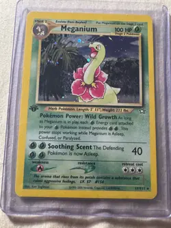 2000 Pokemon Neo Genesis 1st Edition Meganium Holo #11/111 - NM-/LP - Image 1