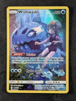 2019 Pokemon WISHIWASHI #240/236 Sun & Moon Cosmic Eclipse Secret Rare Holo ENG - Image 1
