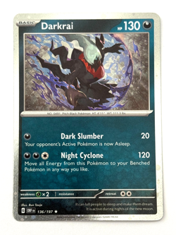 Pokemon TCG Darkrai Cosmos Holo 136/197 SV: Obsidian Flames NM - Image 1