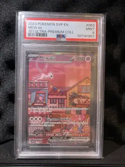 Pokemon TCG Mew EX Black Star Promo Card 151 UPC SVP 053 PSA 9 - Image 1