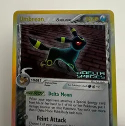 2005 POKEMON EX DELTA SPECIES UMBREON #17/113 REVERSE STAMPED HOLO RARE LP - Image 5