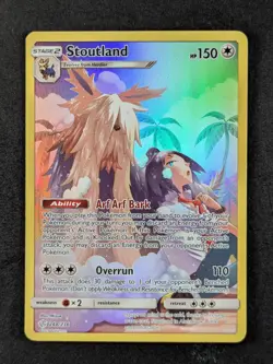 2019 Pokemon STOUTLAND #248/236 Sun & Moon Cosmic Eclipse Secret Rare Holo ENG - Image 1