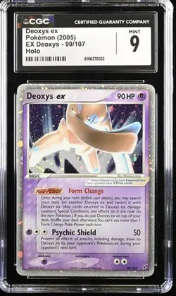 CGC 9 MINT Deoxys ex 99/107 Holo 2005 Pokemon EX Deoxys Pop 29 - Image 1